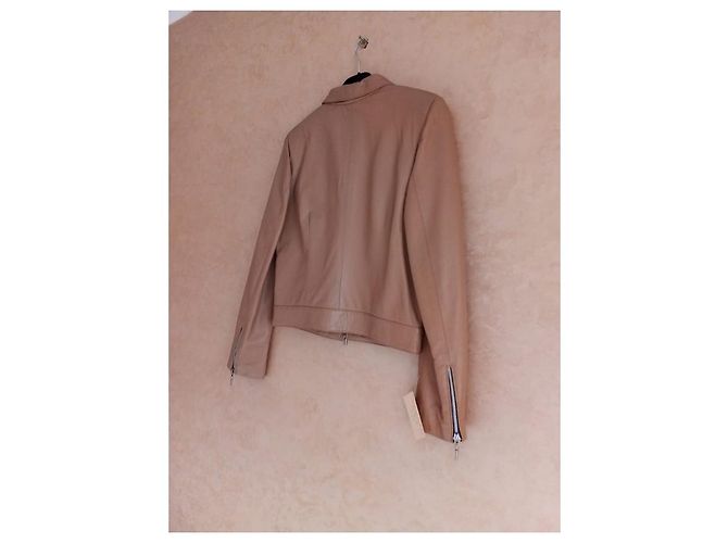 Autre Marque FOX LEATHER Lammlederjacke Braun Beige - Ansicht 7