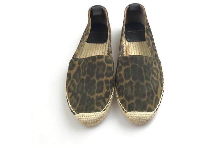 Yves Saint Laurent Espadrillas YSL Brown Leopard - vista 2