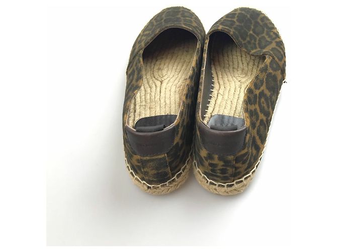 Yves Saint Laurent Espadrillas YSL Brown Leopard - vista 3