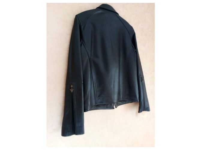 Autre Marque Perfecto schwarze Lederjacke - Ansicht 5