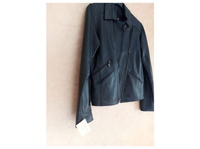 Autre Marque Perfecto schwarze Lederjacke - Ansicht 6