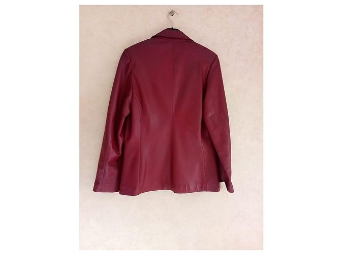 Autre Marque Rote Lederjacke 1 Taste - Ansicht 2