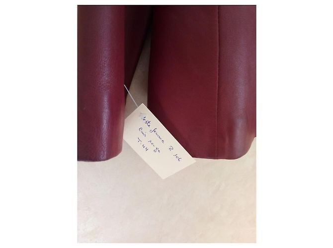 Autre Marque Rote Lederjacke 1 Taste - Ansicht 3