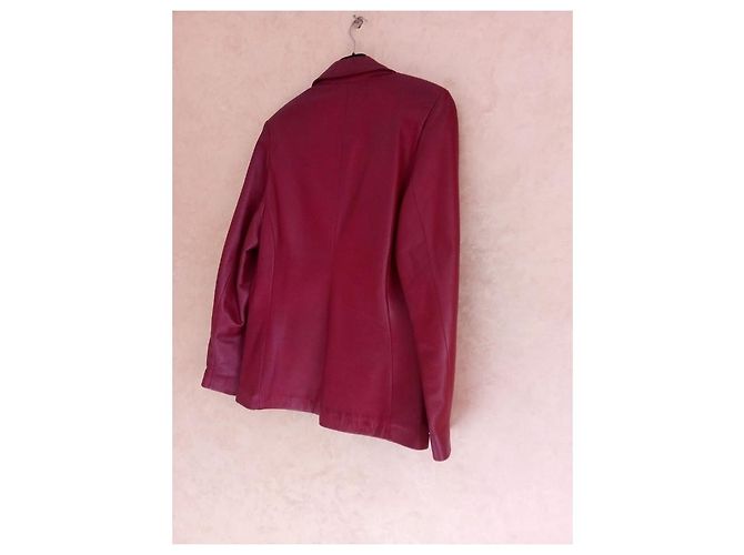 Autre Marque Rote Lederjacke 1 Taste - Ansicht 4