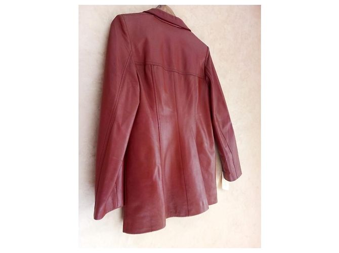 Autre Marque Rote Lederjacke 4 Tasten - Ansicht 3