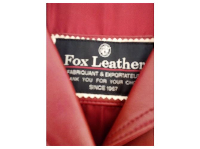 Autre Marque Rote Lederjacke 4 Tasten - Ansicht 4