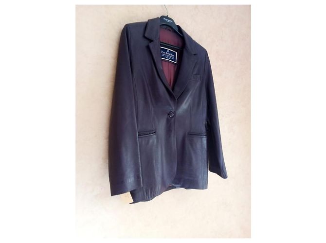 Autre Marque Lila Lederjacke - Ansicht 3
