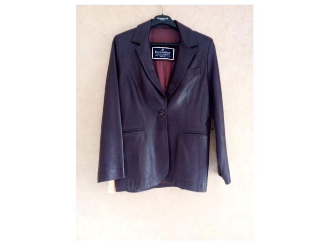 Autre Marque Lila Lederjacke - Ansicht 4