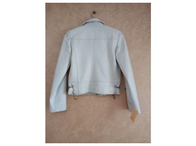 Autre Marque FOX LEATHER Lederjacke aus weißem Lammleder - Ansicht 2