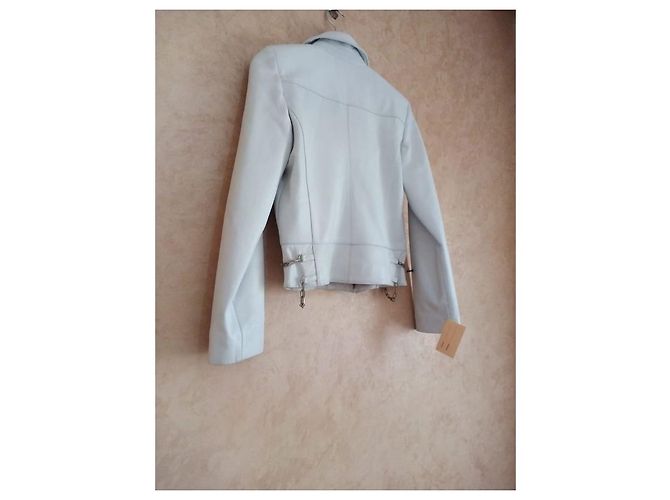 Autre Marque FOX LEATHER Lederjacke aus weißem Lammleder - Ansicht 5