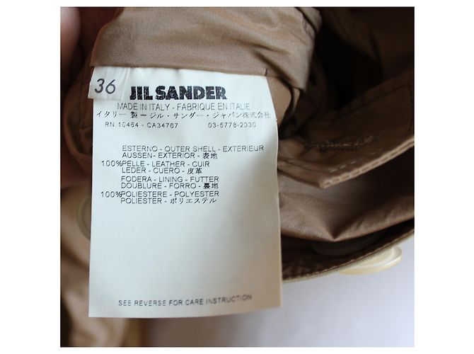 Jil Sander Lederjacke Beige - Ansicht 15