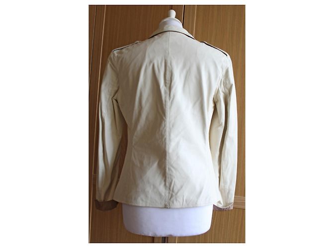 Jil Sander Lederjacke Beige - Ansicht 3