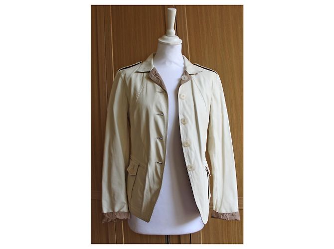 Jil Sander Lederjacke Beige - Ansicht 4