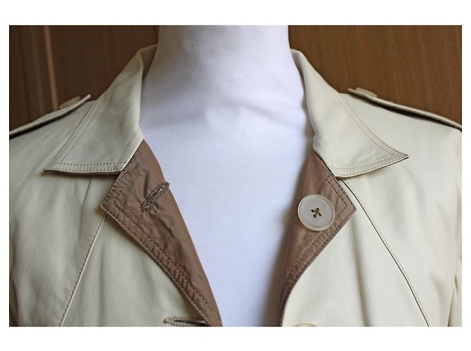 Jil Sander Lederjacke Beige - Ansicht 7