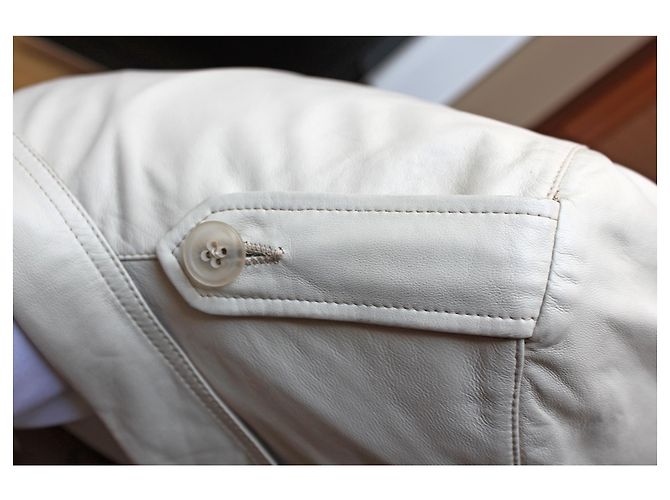 Jil Sander Lederjacke Beige - Ansicht 9