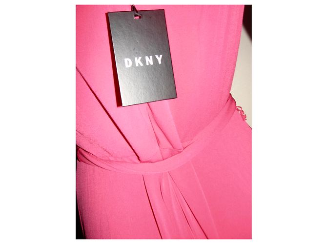 Dkny Asymmetrisches Kleid Rosa Pink - Ansicht 4