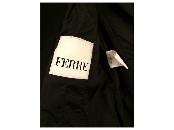Gianfranco Ferre Vintage Cappotto nero in lana Gianfranco Ferre - vista 4