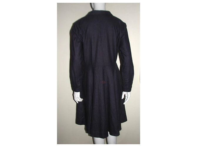 Cos Kaschmir-Mix Kleid mit Tartan Muster braun blau - Ansicht 3