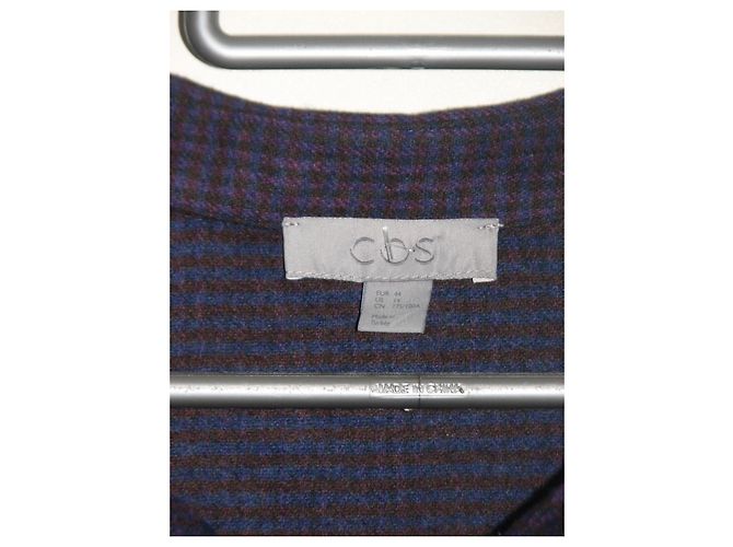 Cos Kaschmir-Mix Kleid mit Tartan Muster braun blau - Ansicht 7