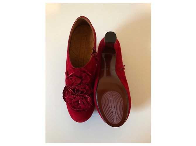 Botines Chie Mihara Clotilde en ante rojo Roja - vista 4