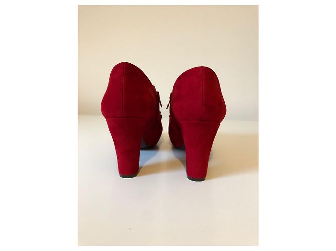 Botines Chie Mihara Clotilde en ante rojo Roja - vista 5