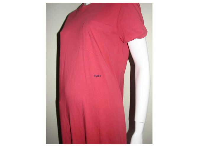 Vestido largo de algodón rojo Polo Ralph Lauren Roja - vista 3