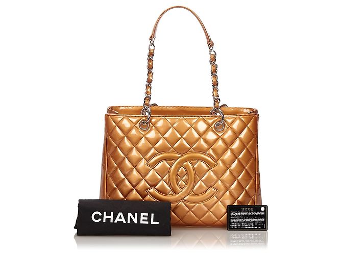 Chanel Brown Lackleder Grand Einkaufstasche Braun Hellbraun - Ansicht 10