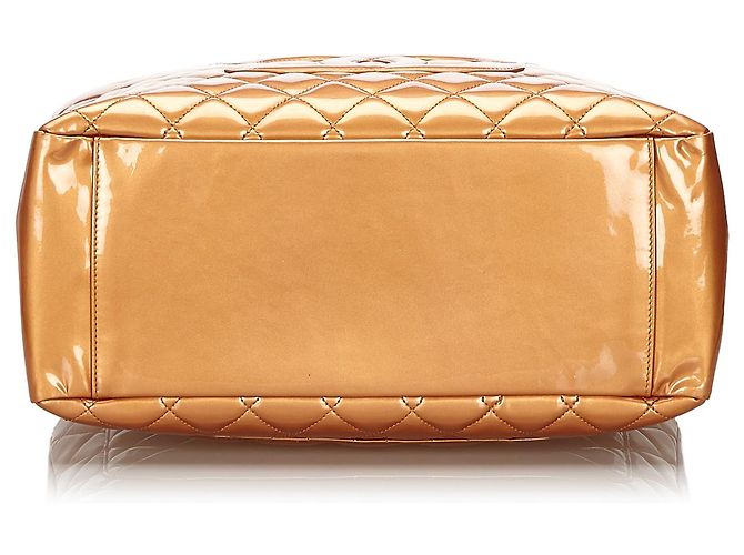 Chanel Brown Lackleder Grand Einkaufstasche Braun Hellbraun - Ansicht 4