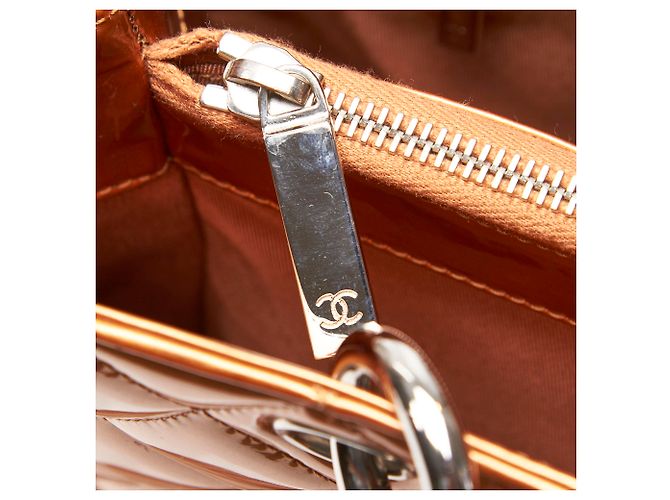 Chanel Brown Lackleder Grand Einkaufstasche Braun Hellbraun - Ansicht 8