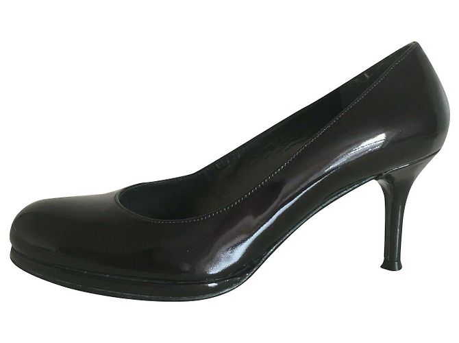 Décolleté Stuart Weitzman in vernice nera Nero - vista 2