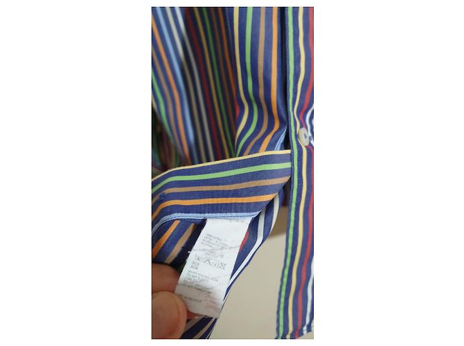 Autre Marque Camisa listrada Paul & Shark de algodão Multicor - vista 5