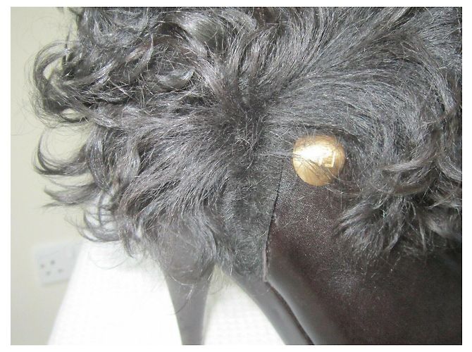 Fendi Botas con ribete de piel de cordero mongol Negro - vista 6