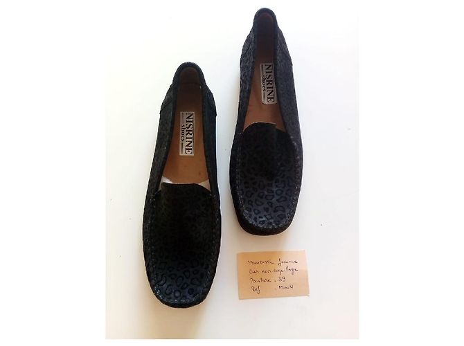 Autre Marque mocassins noir coquillage pour femme - vue 5