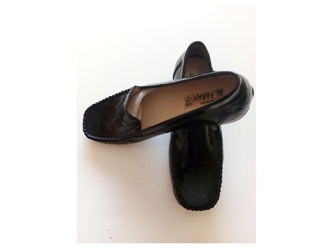 Autre Marque mocassini da donna in coccodrillo nero - vista 5