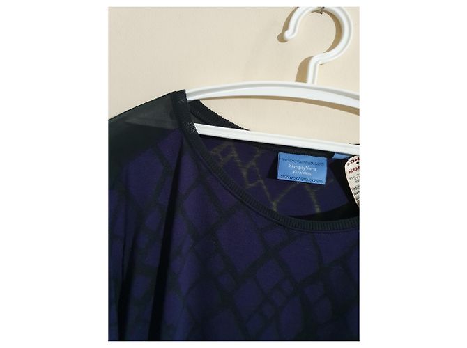 Top Vera Wang Symply Vera Nero Viola Porpora - vista 2