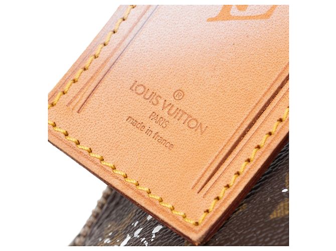 Abbesses Louis Vuitton Keepall 55 Monogramma "God save the Queen" personalizzato da PatBo! Marrone - vista 5