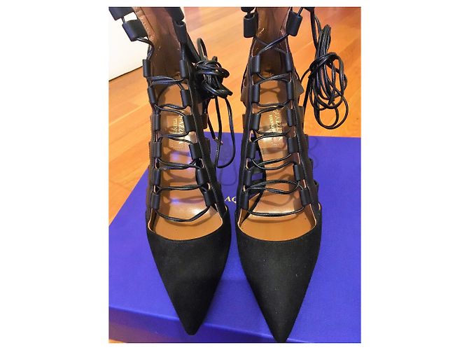 Pompe Aquazzura modello Amazon Nero - vista 2