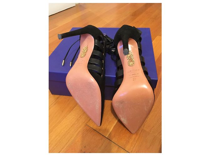 Pompe Aquazzura modello Amazon Nero - vista 3