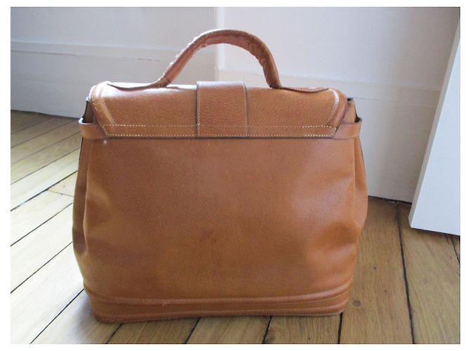 Borsa a mano Lancel in pelle color caramello - vista 2