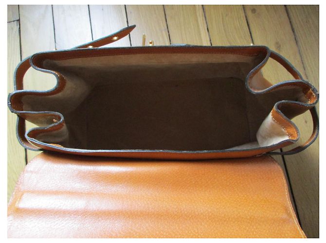 Borsa a mano Lancel in pelle color caramello - vista 4