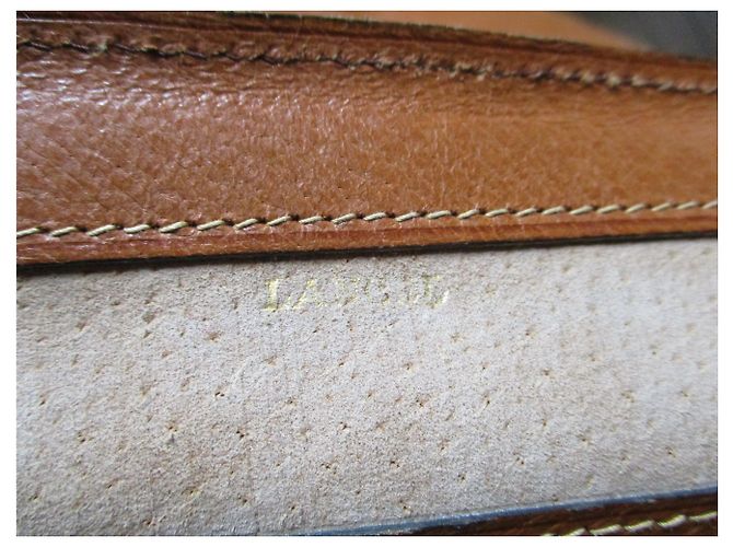 Borsa a mano Lancel in pelle color caramello - vista 5