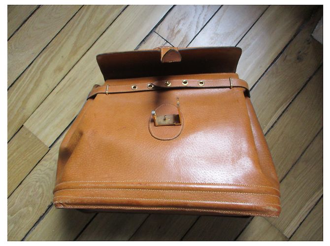Borsa a mano Lancel in pelle color caramello - vista 7