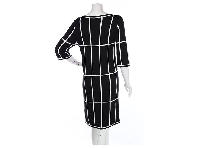 Vestido Marimekko Negro Blanco Algodón Viscosa S - vista 2