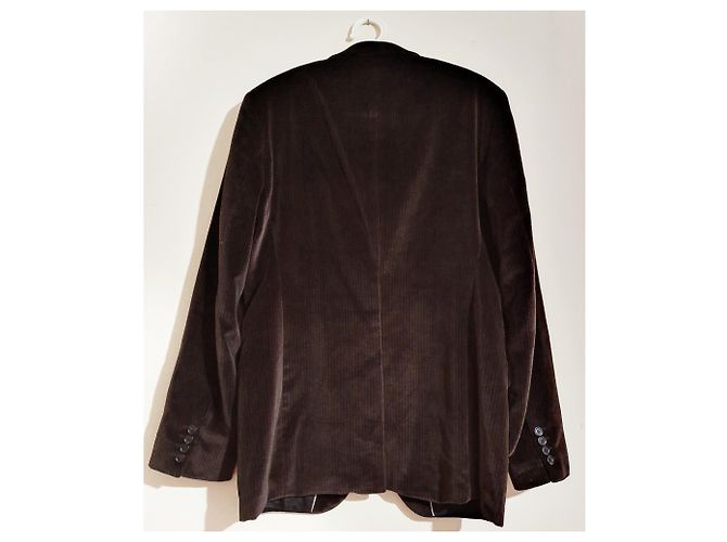 Giacca Blazer Hugo Boss Marrone in Cotone e Modal - vista 2