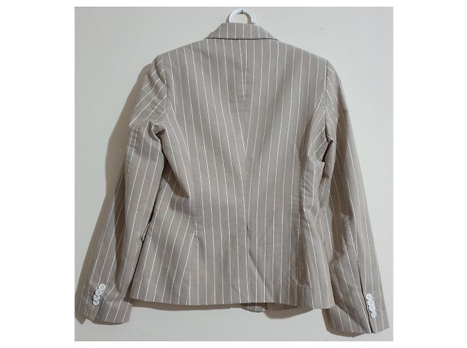 Blazer de algodón a rayas Tommy Hilfiger beige - vista 3