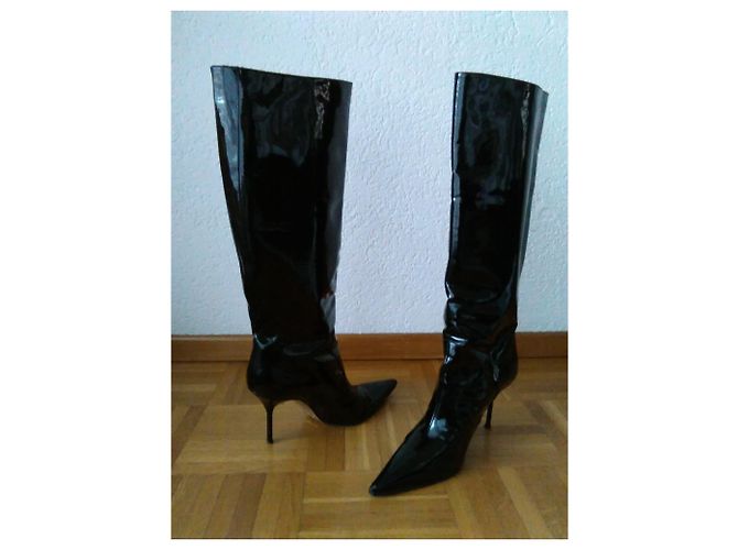 BOTAS DOLCE & GABBANA Charol negro - vista 4
