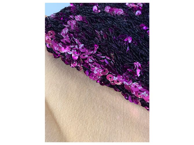 Louis Vuitton Rococo Sequin Clutch Porpora - vista 2