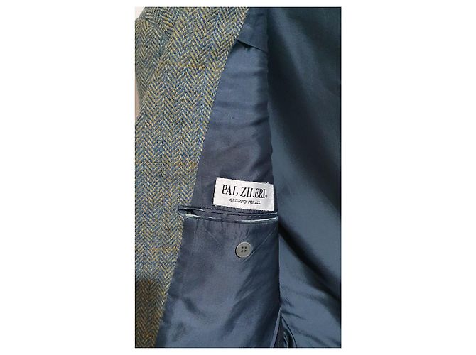 Autre Marque Blazer de lana Pal Zileri azul y amarillo Multicolor - vista 3