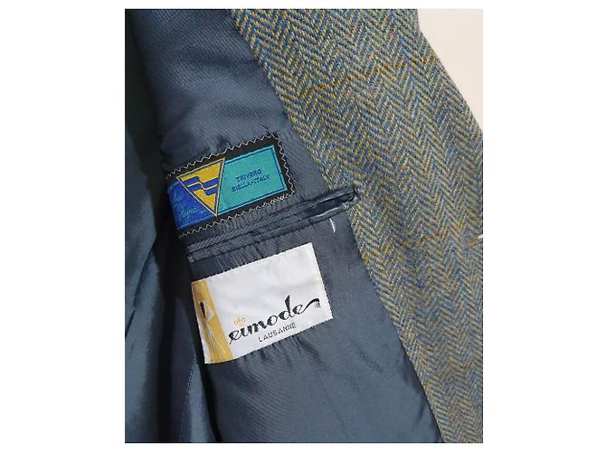 Autre Marque Blazer de lana Pal Zileri azul y amarillo Multicolor - vista 4