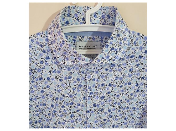 Autre Marque Hamaki-Ho Floral Shirt Blue Cotton Multiple colors - view 2